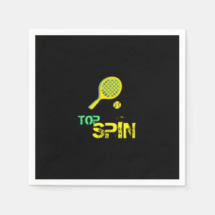 Tennis Sport Pop Art, Grönt & Gult Racket & Boll Pappersservett