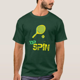 Tennis Sport Pop Art, Grönt & Gult Racket & Boll T Shirt