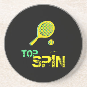 Tennis Sport Pop Art, Grönt & Gult Racket & Boll Underlägg