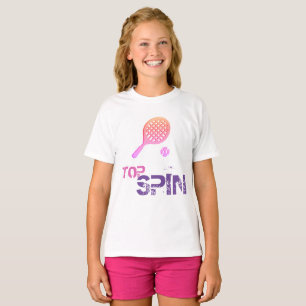 Tennis Sport Pop Art, Rosa & Lila Racket & Boll T Shirt