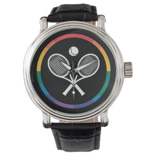 Tennis Sport Regnbåge HBTQ HBT Stolt Allierad Armbandsur