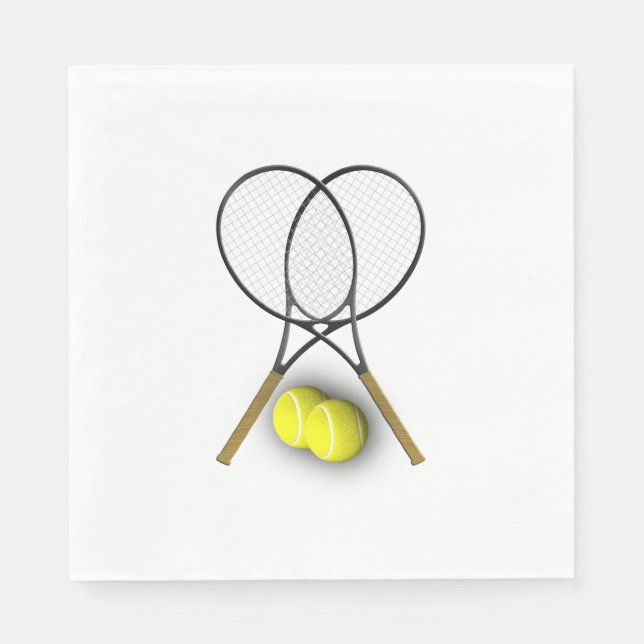 Tennis Sport Theme Pappersservett (Framsidan)