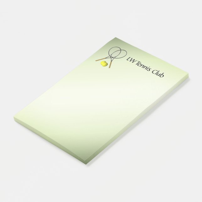 Tennis Sport Theme Personlig Post-it Block (Vinklad)