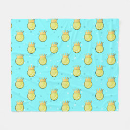 Tennis Sports King Pattern on Blue Background  Fleecefilt