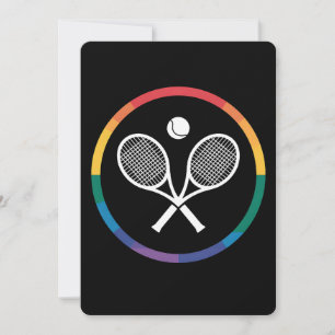 Tennis Sports Rainbow LGBTQ Gay pride Ally Inbjudningar
