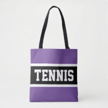 TENNIS Sporty Lila Black White Athletic Rand