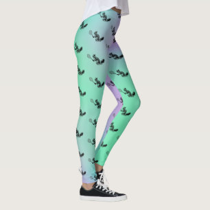 Tennis Squirrel Mönster Leggings