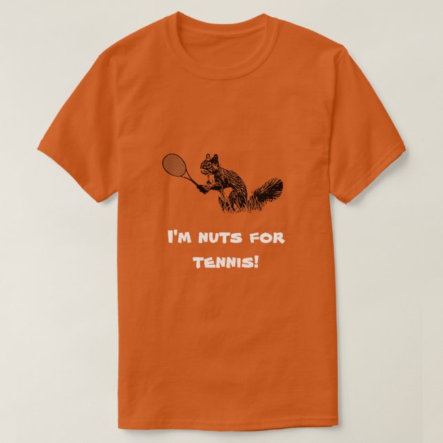 Tennis Squirrel T Shirt (Design framsida)