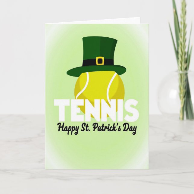 Tennis St Patricks Day-kort Kort (Framsida)