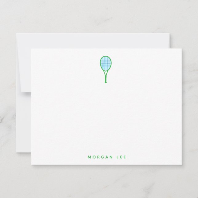 Tennis Star Anpassningsbar Note Card (Framsida)