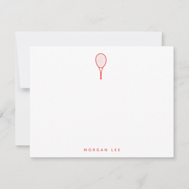 Tennis Star Anpassningsbar Note Card (Framsida)