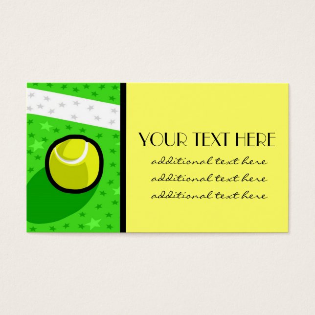 Tennis Star Visitkort (Framsidan)
