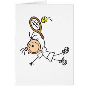 Tennis Stick figur Hälsningskort