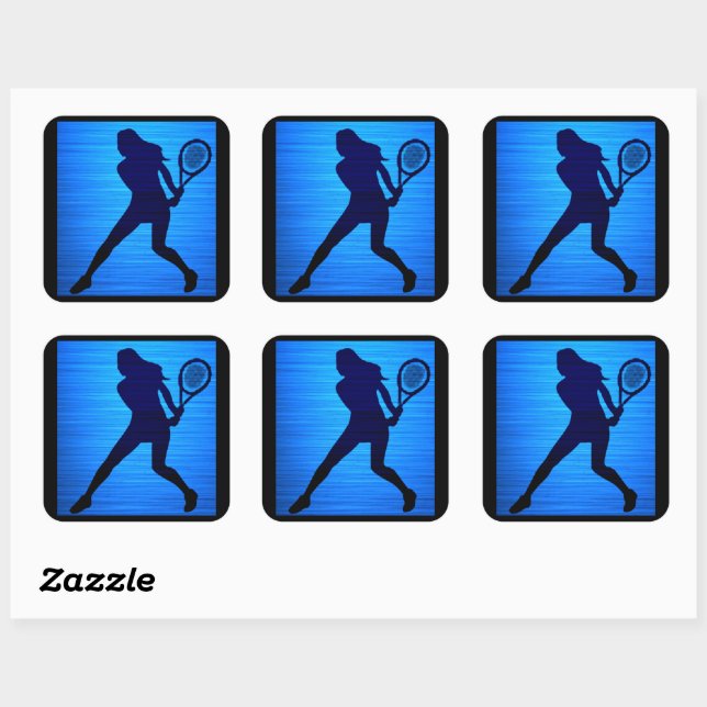 Tennis Stickers Fyrkantigt Klistermärke (Ark)