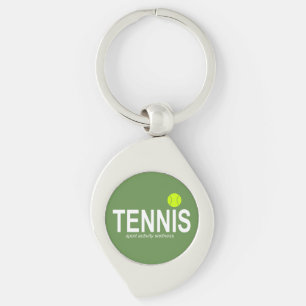 Tennis Swirl Silverfärgad Nyckelring
