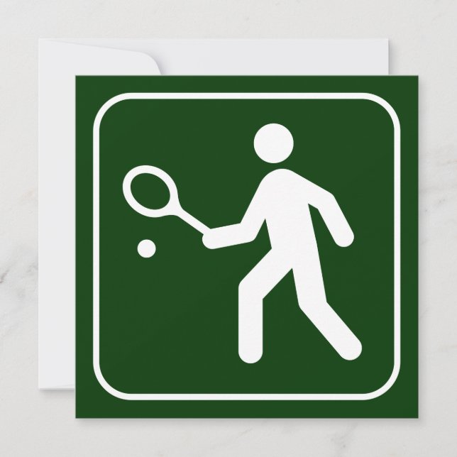 Tennis Symbol-inbjudan Inbjudningar (Framsida)