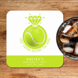 Tennis Syster sista svängningen innan ringen Underlägg Papper Kvadrat