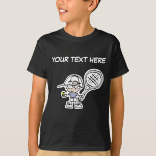 Tennis T Shirt med personlig tecknad