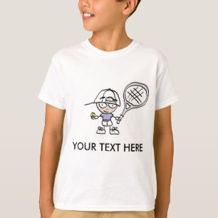 Tennis T Shirt med personlig tecknad
