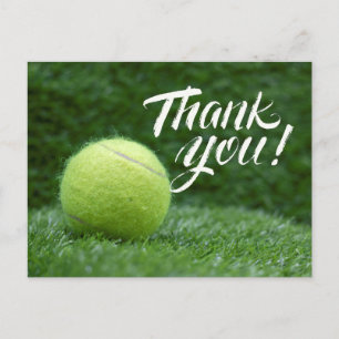 Tennis - Tack för ditt kort med boll på grönt