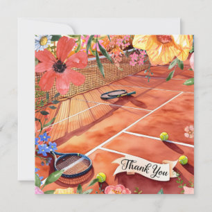 Tennis tack för ditt kortutbud och boll vattenfärg kort