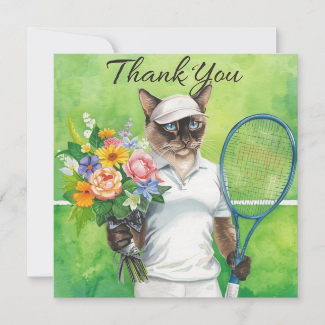 Tennis Tack för kattlover. (Framsida)