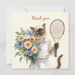 Tennis Tack för kattlover. Kort