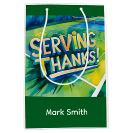 Tennis Tack party med racket och boll