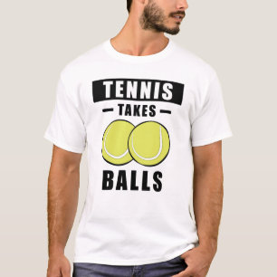 Tennis tar bollar - roligt t shirt