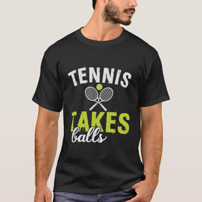 Tennis tar bollar t shirt (Framsida)