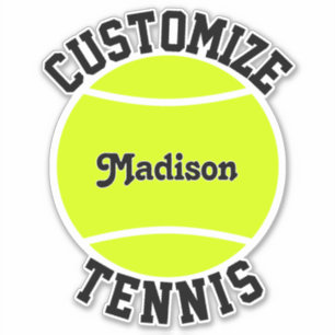 Tennis Team Namn och Player Namn Anpassningsbar Sp Klistermärken