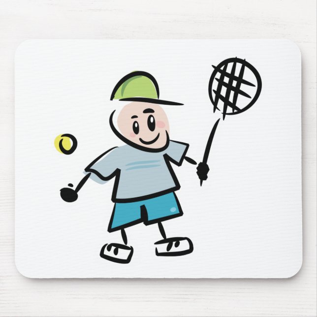 Tennis Tecknad Mouse Pad Musmatta (Framsidan)