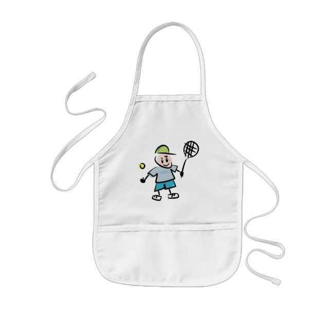 Tennis Tecknad small Kids' Apron Barnförkläde (Framsidan)