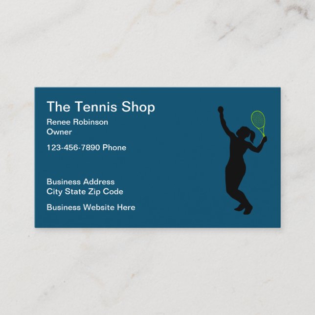 Tennis tema modern unik visitkort (Framsida)