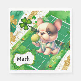 Tennis temat för St. Patrick's Day Pappersservett