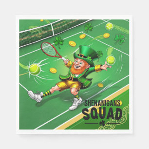 Tennis temat för St. Patrick's Day Pappersservett