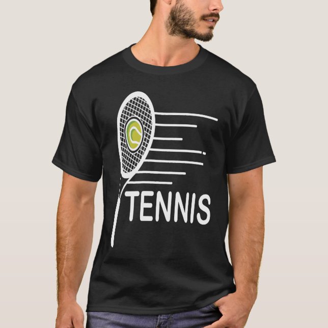 Tennis - Tennis Design Älskare T Shirt (Framsida)