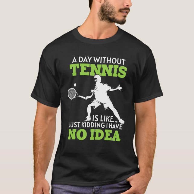 Tennis Tennis Racket Tennis Boll Tennis Court Tenn T Shirt (Framsida)