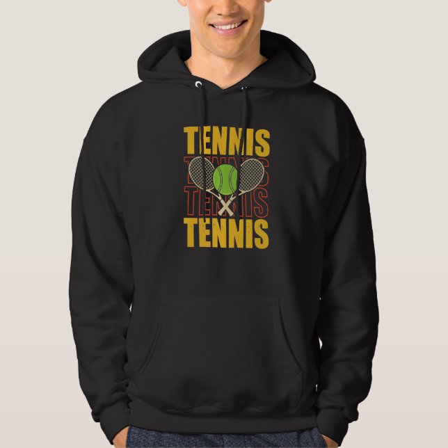 Tennis Tennis Tennis Tennis Premium Hoodie (Framsida)