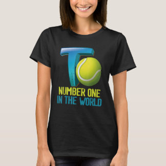 Tennis Terms tennis Player numbere on in World T Shirt