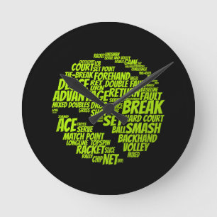 Tennis Terms Tennis Player Spelar upp Tennis Boll Rund Klocka