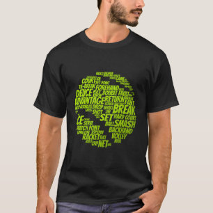 Tennis Terms Tennis Player Spelar upp Tennis Boll T Shirt