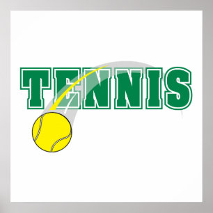 tennis-textgrafik poster