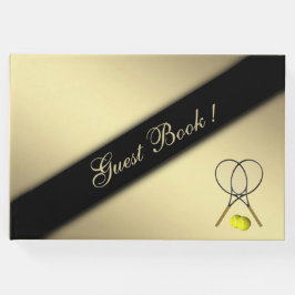 Tennis Theme Anpassningsbar Guld Guest Bok