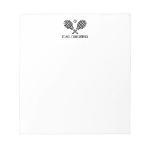 Tennis Theme Monogrammed Namn Anteckningsblock