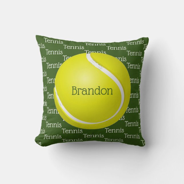 Tennis Tiled Text Design Dekorativ kudde (Framsida)