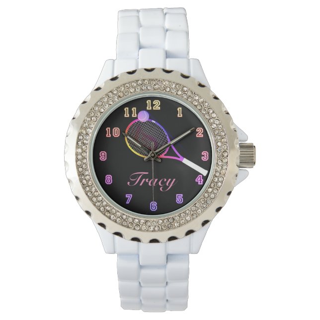 Tennis Time rosa Armbandsur (Framsida)