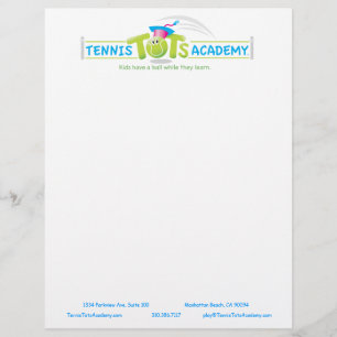 Tennis Tots Academy anpassningsbar letterhead temp Brevhuvud