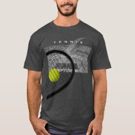 Tennis Tournament Racket Hitting Ball In Motion T Shirt