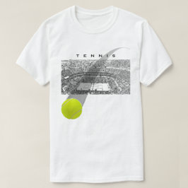 Tennis Tournament with Tennis Boll Rörelse T Shirt